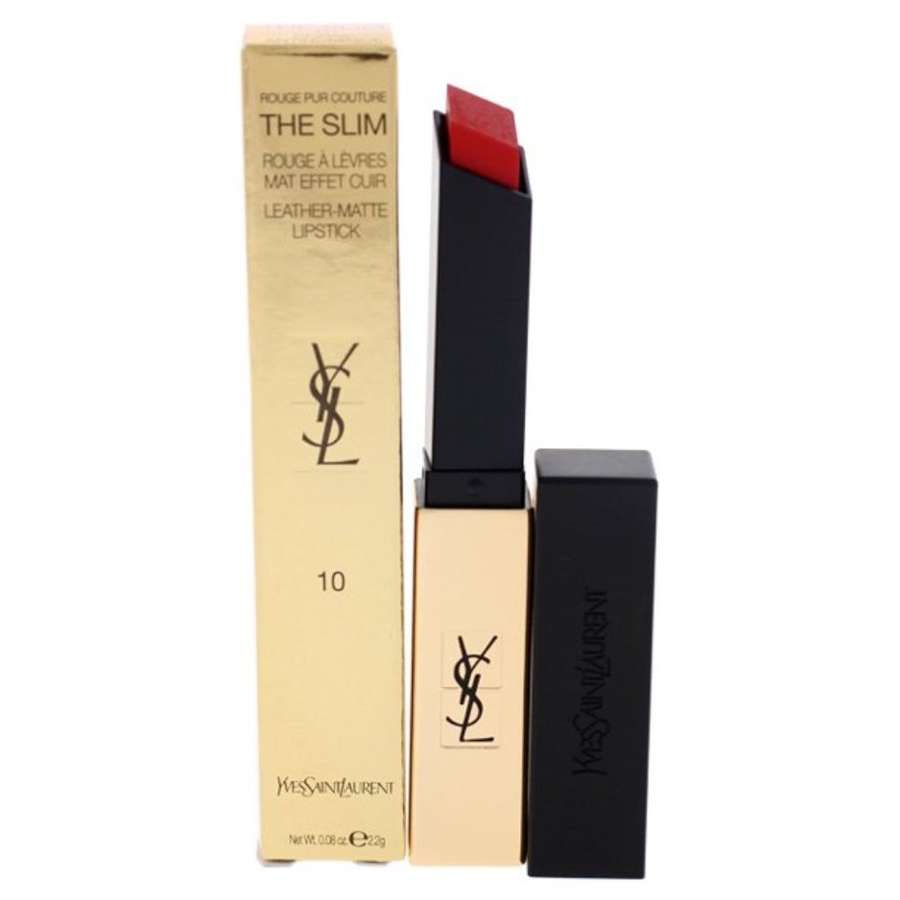 YSL The Slim Longwear Leather Matte Lipstick 10 Corail Antinomique BRAND NEW